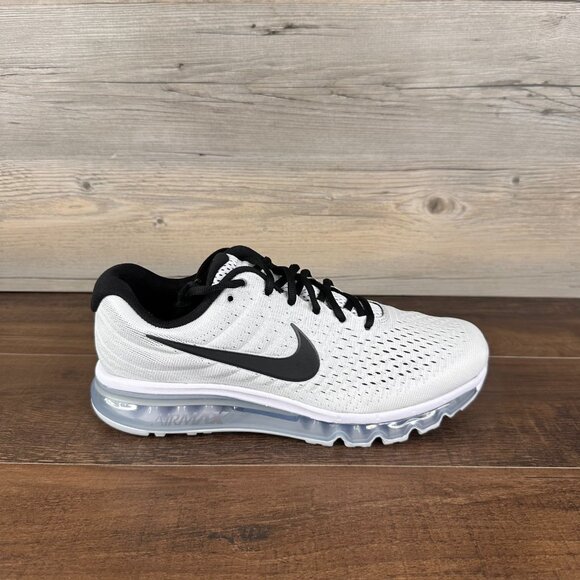 Nike Air Max 2017 Mens Size 8.5 White Black Pure Platinum 849559 100 - Picture 3 of 9